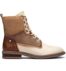 A corduroy collar brings modern style to this water-repellent combat boot built with cushioned support and a breathable leather lining.  Lace-up style Cushioned insole with arch support Water-repellent Leather and textile upper/leather lining/synthetic sole Imported Heel height approximately 1 inch