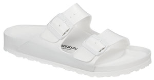 Relax and slip into the comfort that is the Birkenstock Arizona, your feet will thank you! Slip into the water friendly Arizona EVA version which features superb arch support, supportive heel cup and two adjustable straps.  The raised toe bar is designed to encourage the natural gripping motion of your feet, exercising your legs and aiding circulation. 