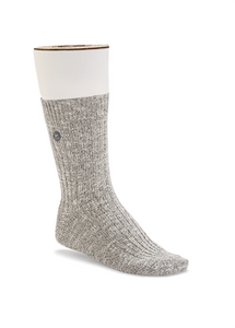 Birkenstock Grey White Slub Socks (Women)