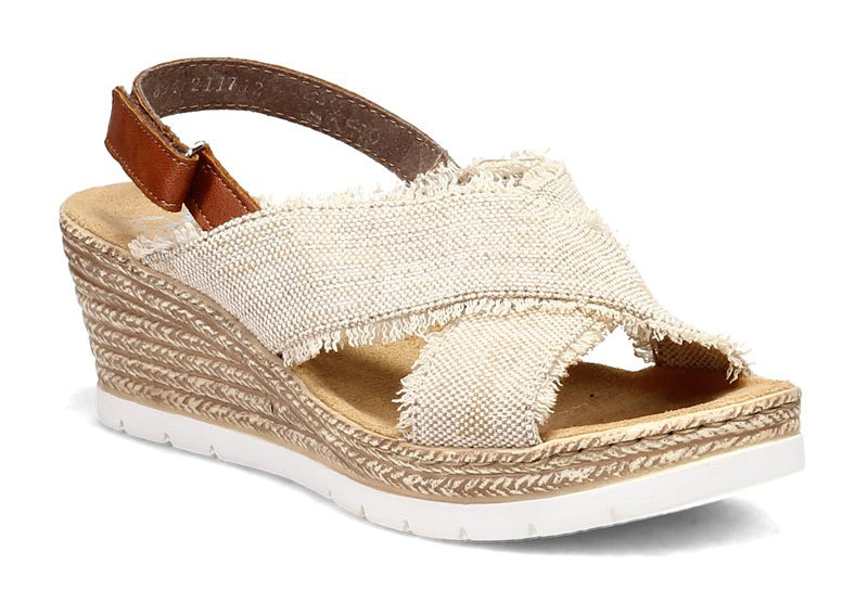 Bloom Modtager Bygge videre på Rieker Fanni 35 Cream Sandal (Women) – Cook and Love Shoes