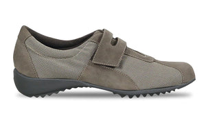 The Joliet 2 is a fabric and suede sport casual walking shoe with hook and loop closure. Comfort lining is breathable & wicks away moisture.   Features a contoured footbed, contoured insole and exclusive Munro Tech Sole that is shock absorbing and flexible. Heel height approximately 1 inch.