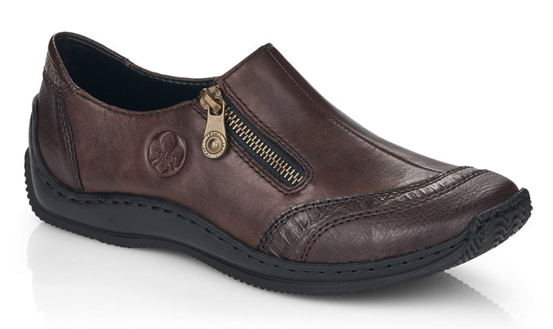 Elegant and comfy, the Celia 61 features a squared toe box, stylish decoration and a padded insole that provides support and all-day cushioning.  Decorative side zipper and rubber outsole for flexibility. Heel height is approximately 1.25 inches.