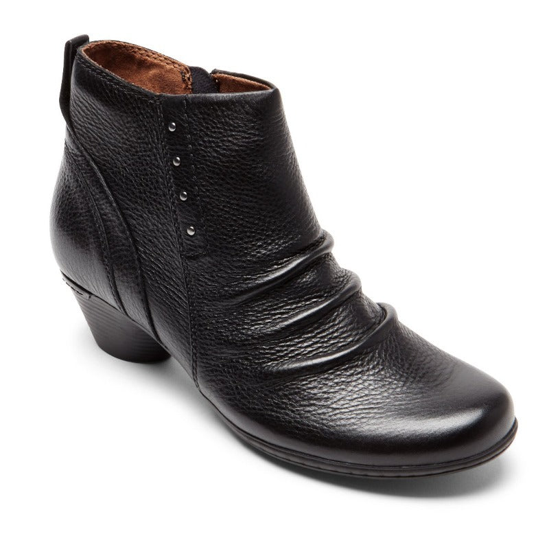 Go where the spirit moves you, in an elevated slip-on. The Laurel mid-height heels show off how antiqued leather and hand-applied stitching come together for artisan style that keeps pace with your personality.