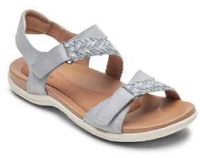 Warmer days call for sandals ready to go from strolls to errands in a snap. The styles in this collection have molded EVA footbeds to provide cushion and absorb shock, while rubber outsoles remain durable wear after wear. With two adjustable straps, these instant favorites feel made just for each woman who wears them. Heel height is approximately 1.25 inch.