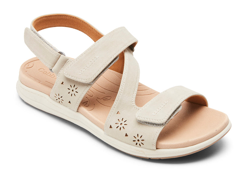 The Tala sandal in taupe offers a fresh blend of styling and comfort.  Adjustable straps help you get just the right fit, and a contoured footbed adds extra cushioning and arch support. Features an anatomical molded EVA footbed and a TPR outsole for overall traction control. Heel height approximately 1 inch.