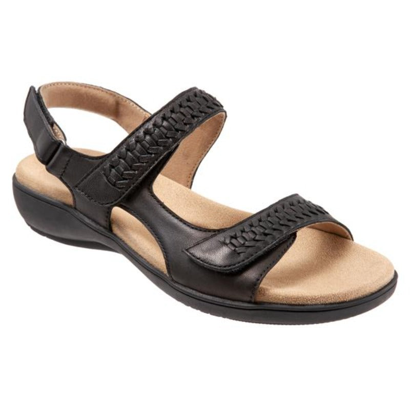 Intricate woven detailing accentuate the adjustable straps of the Romi Woven sandal. Romi Woven also features a soft, comfortable footbed and flexible sole. Features Memory Foam, leather upper and a lightweight rubber sole. Heel height is approximately 1.25 inches.