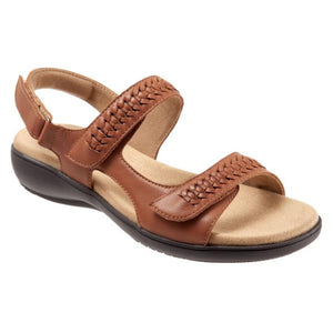 Intricate woven detailing accentuate the adjustable straps of the Romi Woven sandal. Romi Woven also features a soft, comfortable footbed and flexible sole. Features Memory Foam, leather upper and a lightweight rubber sole. Heel height is approximately 1.25 inches.