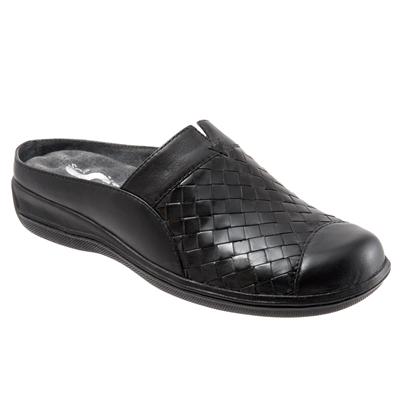 SoftWalk San Marcos Black Leather Clog Women Cook and Love Shoes